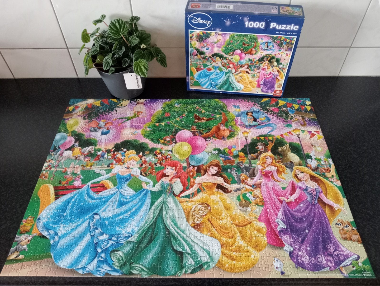 Disney Leg Puzzel " Prinsessen, Rapunzel, Äriel, Belle......, Ophalen of Verzenden, 500 t/m 1500 stukjes, Gebruikt, Legpuzzel