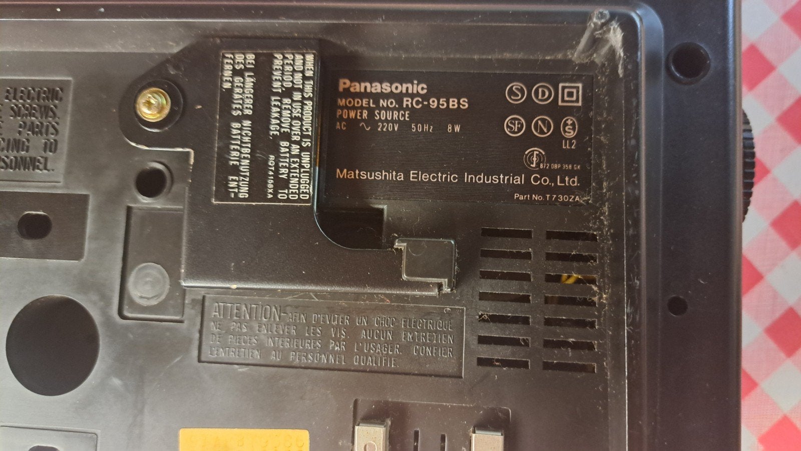 Vintage Panasonic RC-95BS Wekker Radio - Goede Staat, Ophalen, Gebruikt, Radio