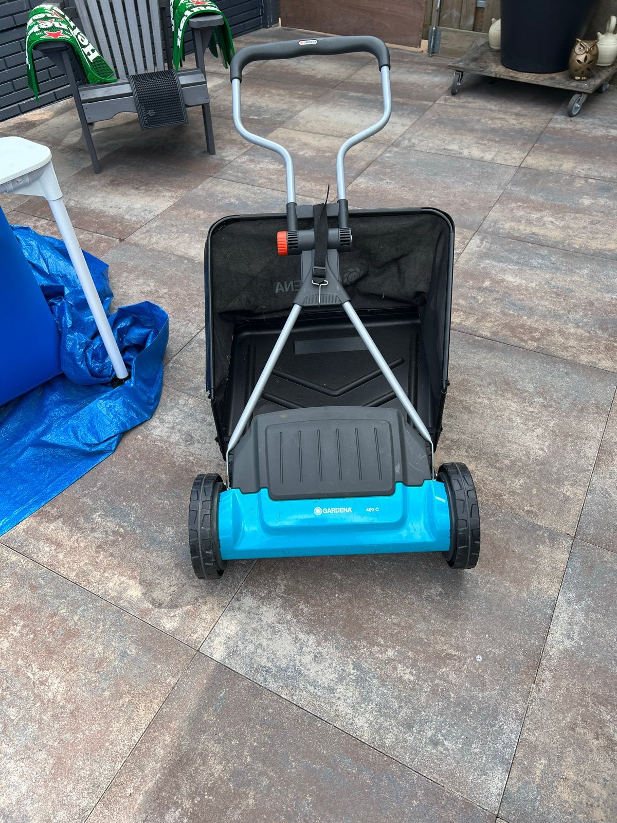 Gardena Grasmaaier met Vangbak, Ophalen, Gebruikt, Handgrasmaaier, Opvangbak
