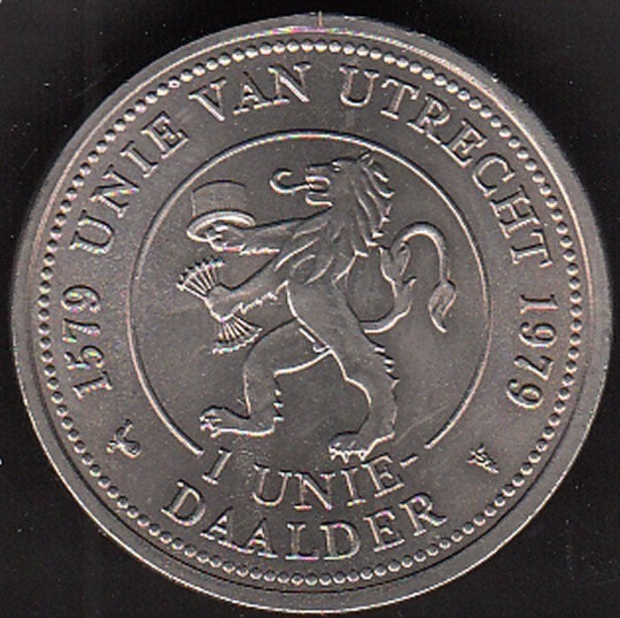 Nederland penning Unie van Utrecht 1579-1979 in cassette, Ophalen of Verzenden, Overige materialen, Nederland