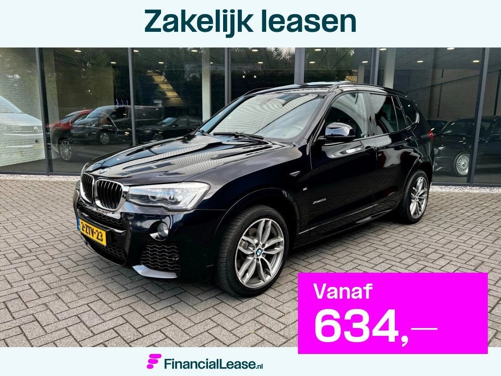 BMW X3 xDrive20i M-Sport,1e Eig,Pano,Leer,Xenon,NaviPro,Clim, Automaat, Gebruikt, 4 cilinders, Zwart