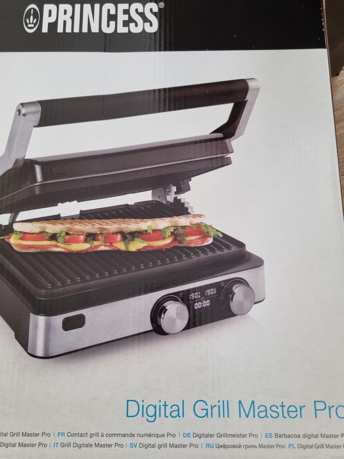 Nieuw Princess Digital Grill Master Pro Contactgrill, Ophalen of Verzenden, Vaatwasmachinebestendig, Nieuw, Tafelgrill