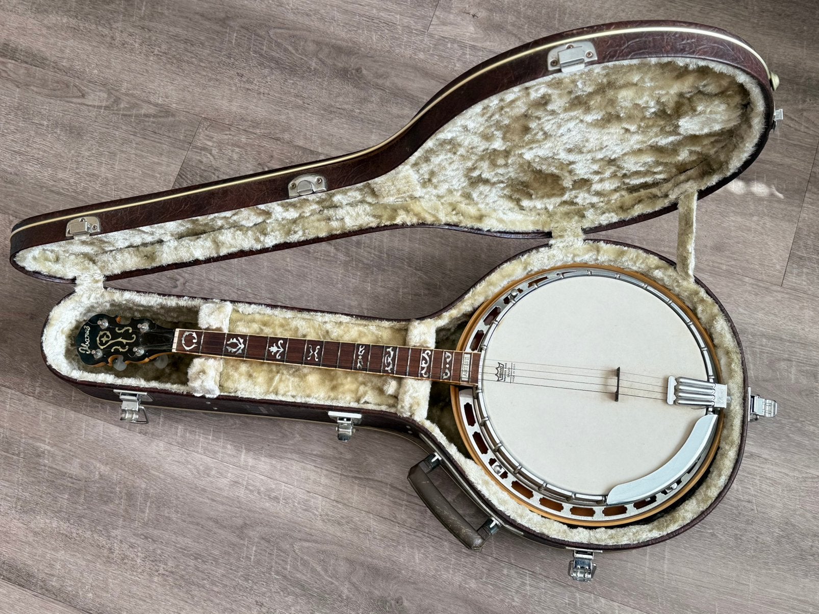 Ibanez “Artist” 590TB (Naturel) met originele koffer, Muziek en Instrumenten, Snaarinstrumenten | Banjo's, Zo goed als nieuw, Tenorbanjo