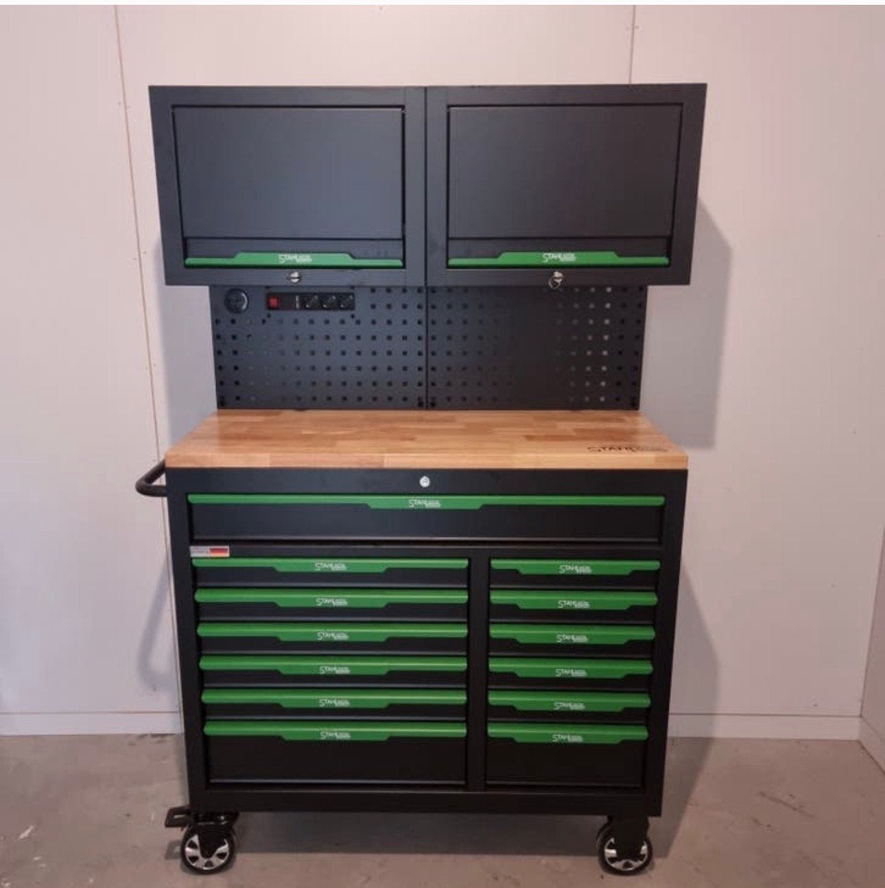 Gereedschapswagen met bovenkastjes en werkblad, Ophalen, Zo goed als nieuw, 70 tot 120 cm
