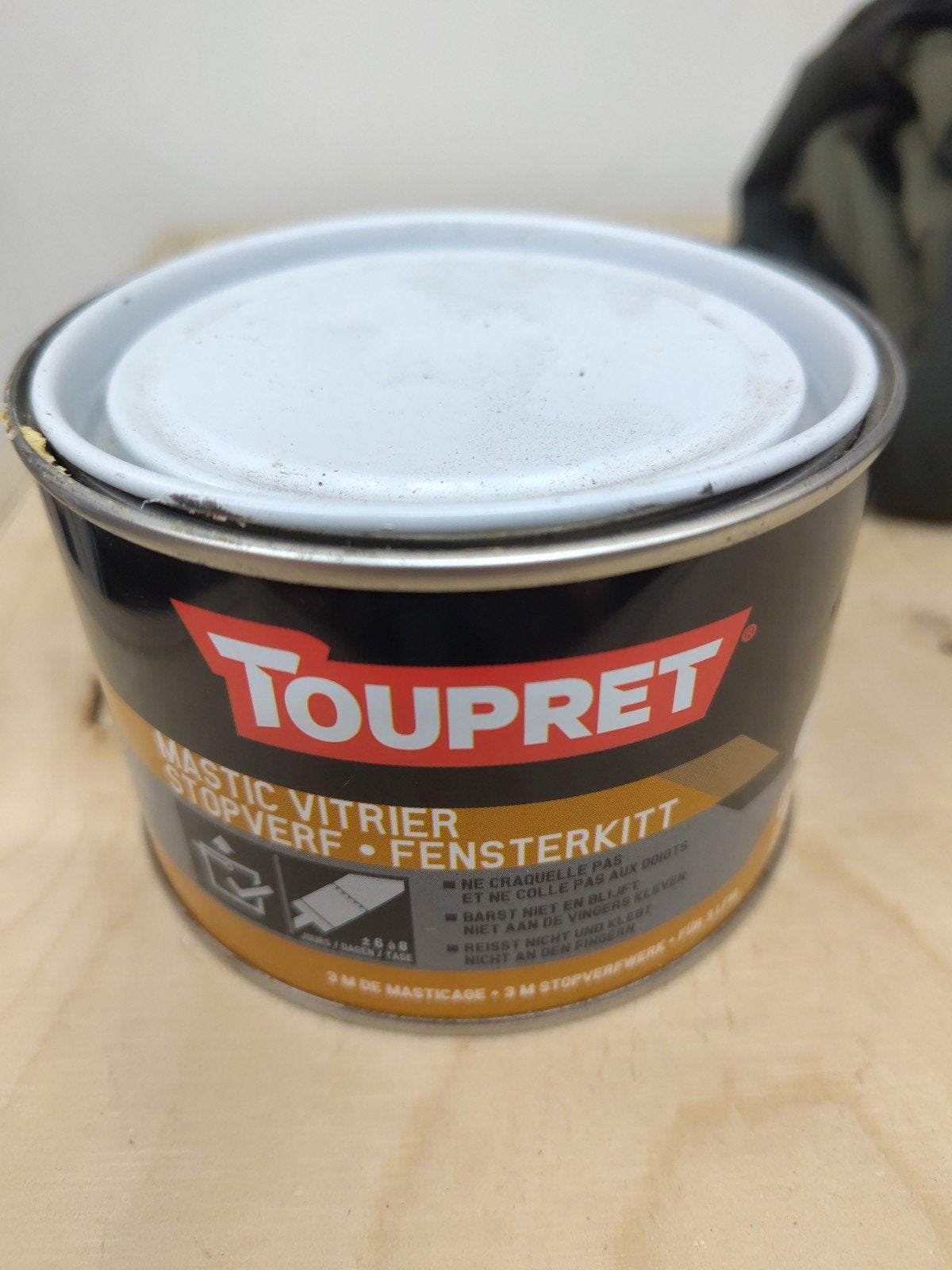 Toupret Mastic Vitrier Stopverf - bijna vol, Ophalen, Overige kleuren, Nieuw, Verf