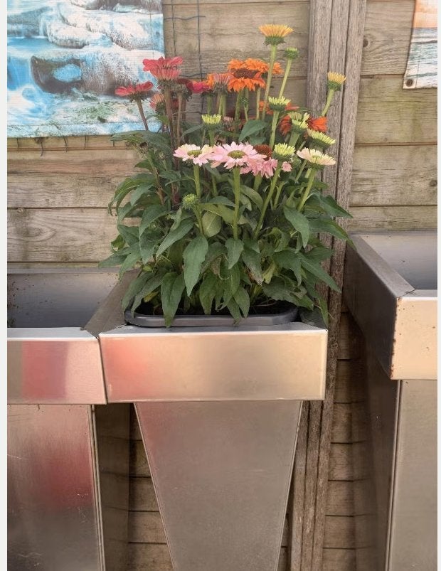 5 plantenzuilen handgemaakt en zeer unieke musthave, Tuin en Terras, Ophalen, Zo goed als nieuw, Rond, Minder dan 30 cm