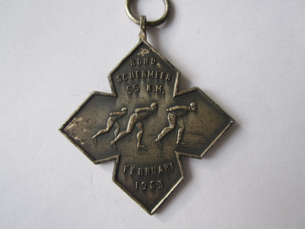 medaille schaatsen N.H., Postzegels en Munten, Penningen en Medailles, Ophalen of Verzenden, Overige materialen, Nederland