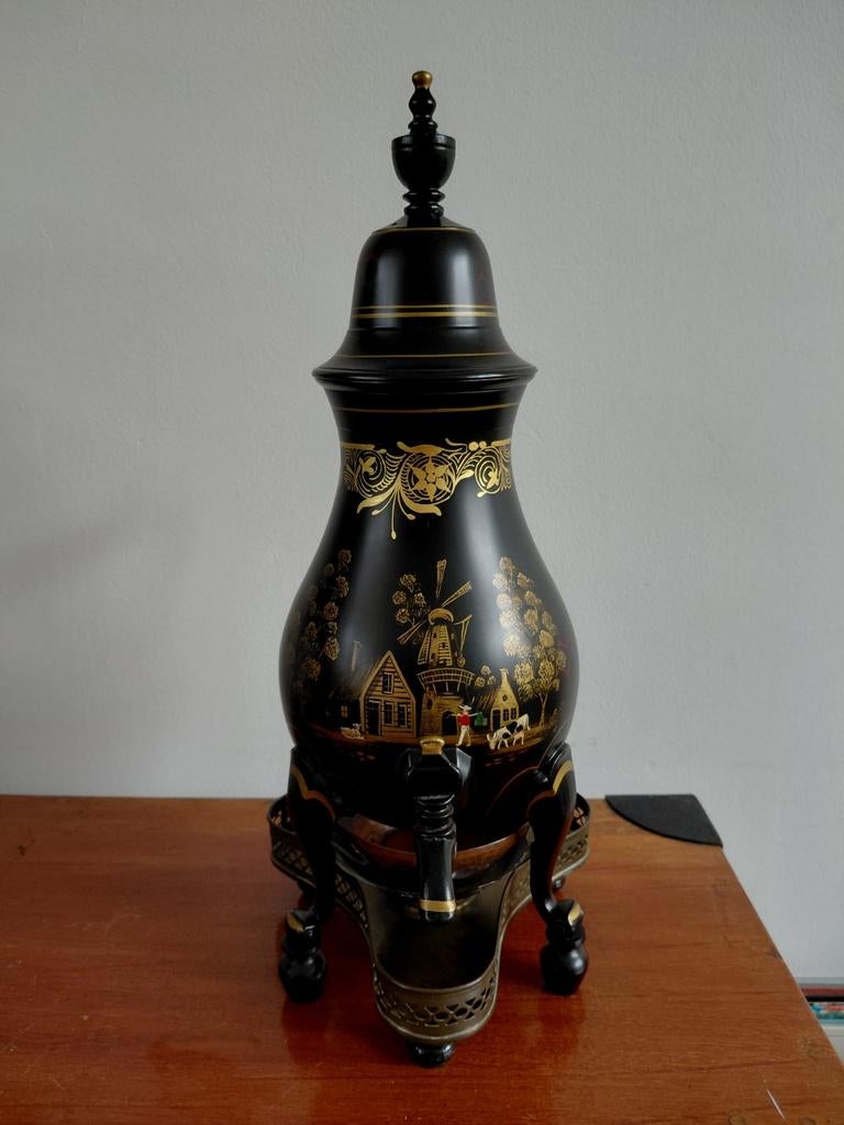Tinnen kraantjeskan/kraantjespot, Antiek en Kunst, Antiek | Tin, Ophalen of Verzenden