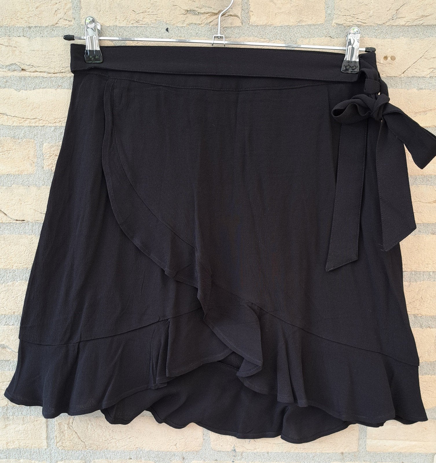 Zwart overslag rokje Eksept (Shoeby), Kleding | Dames, Rokken, Zo goed als nieuw, Maat 36 (S), Zwart, Boven de knie, Ophalen of Verzenden