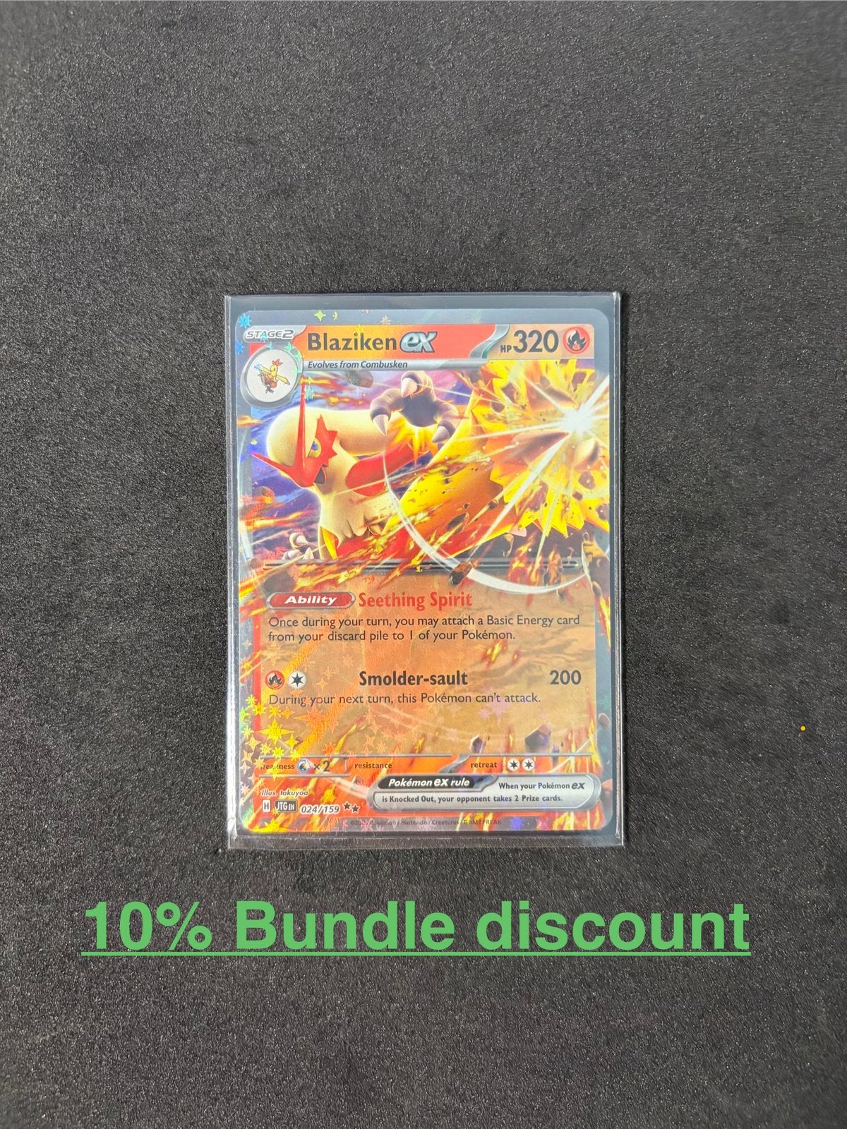 Pokemon card Blaziken ex - Journey together, Ophalen of Verzenden, Zo goed als nieuw, Losse kaart