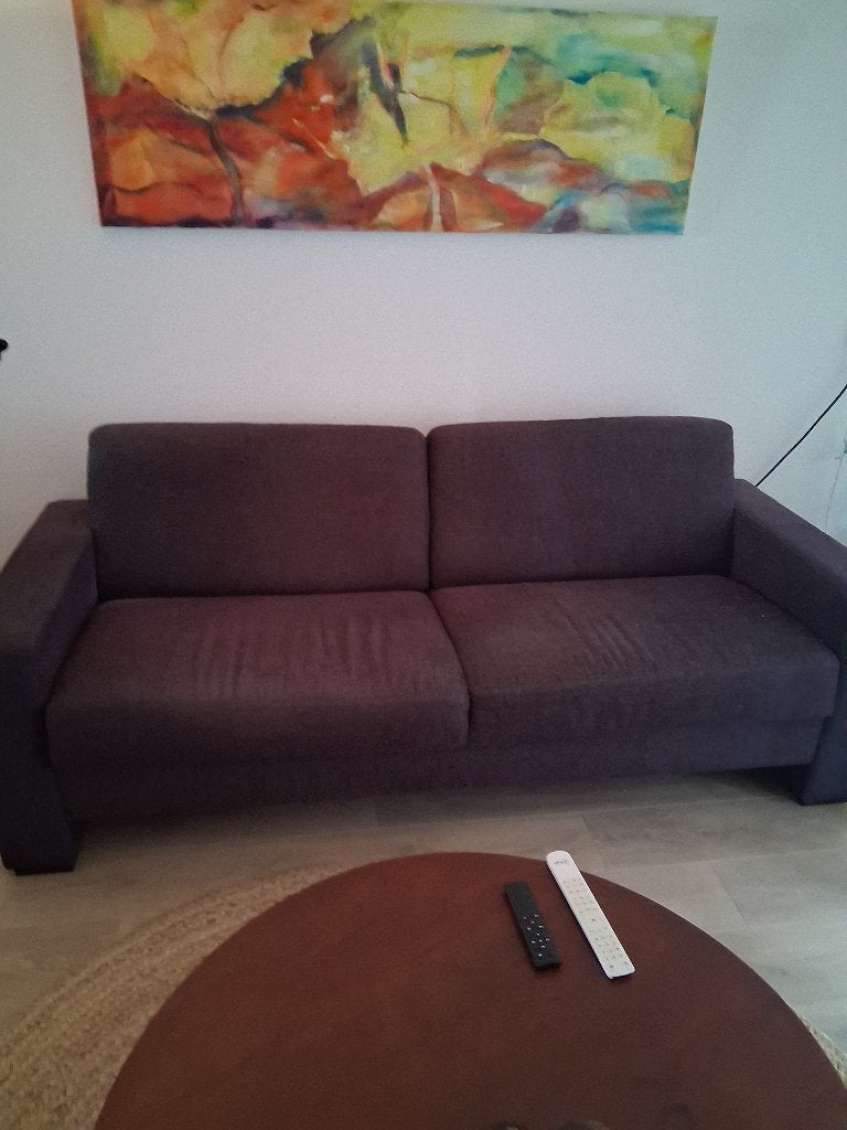 bankstel  paars stof, Huis en Inrichting, Banken | Bankstellen, Ophalen, 75 tot 100 cm, Vierpersoons of meer, Stof