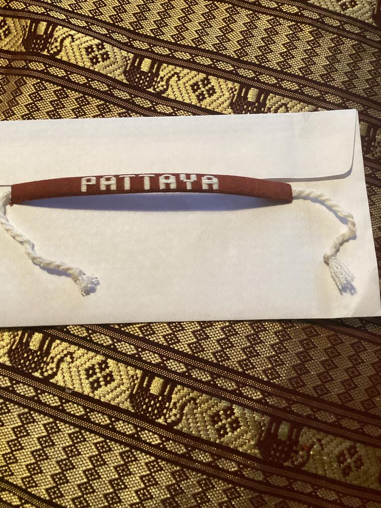 Armband Pattaya - Souvenir uit Thailand, Ophalen of Verzenden, Nieuw, Rood, Overige materialen