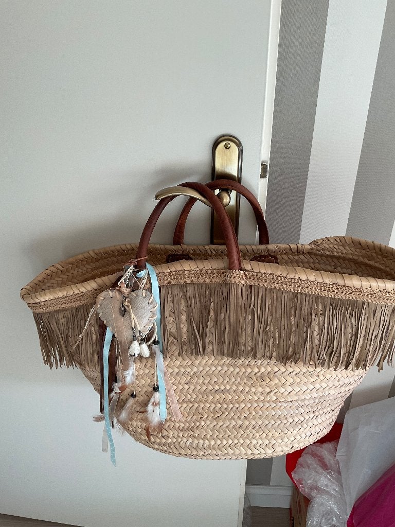 Rieten tas, Verzenden, Zo goed als nieuw, Handtas