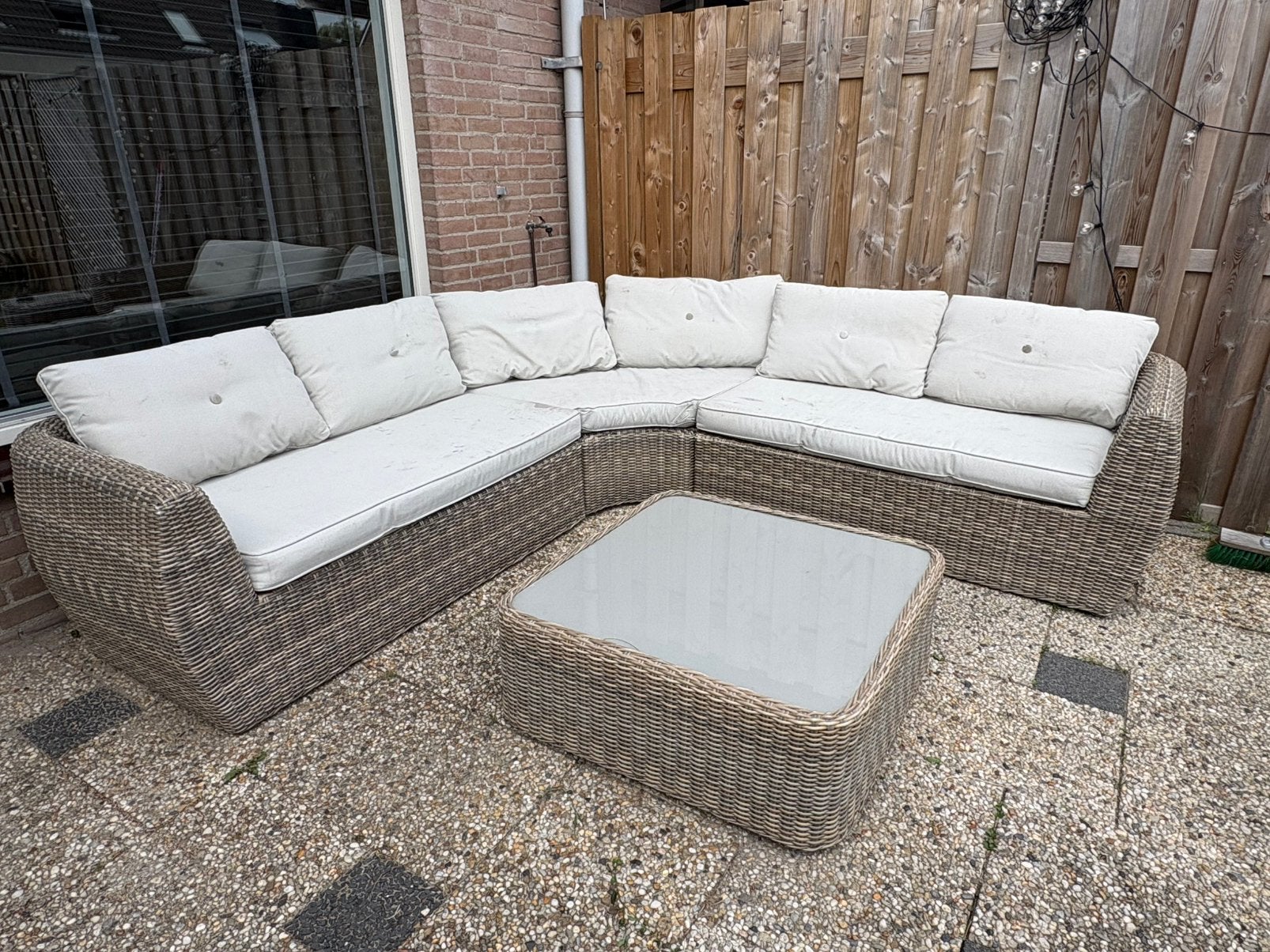 Loungeset met opbergbak, Ophalen, Kunststof, Gebruikt, Loungeset