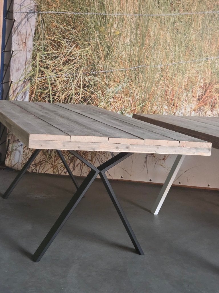 Buitentafel 2 meter, Ophalen, Nieuw, Rechthoekig, Hout