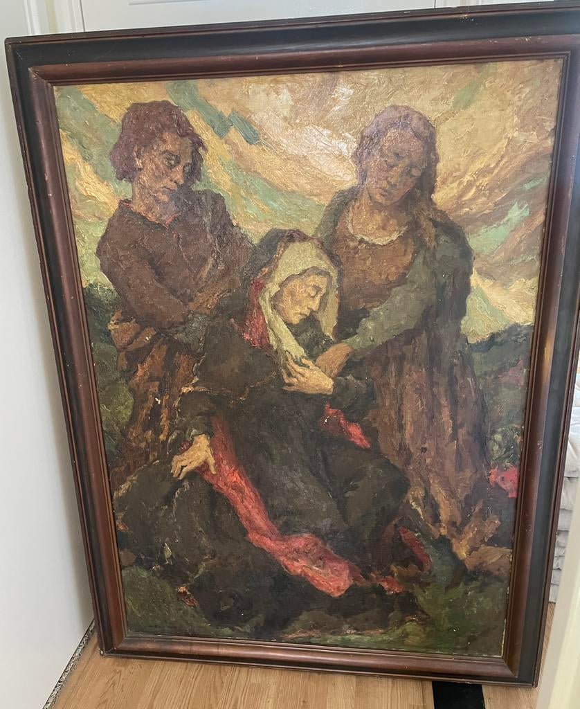 Schilderij wenende Maria, Antiek en Kunst, Kunst | Schilderijen | Klassiek, Ophalen