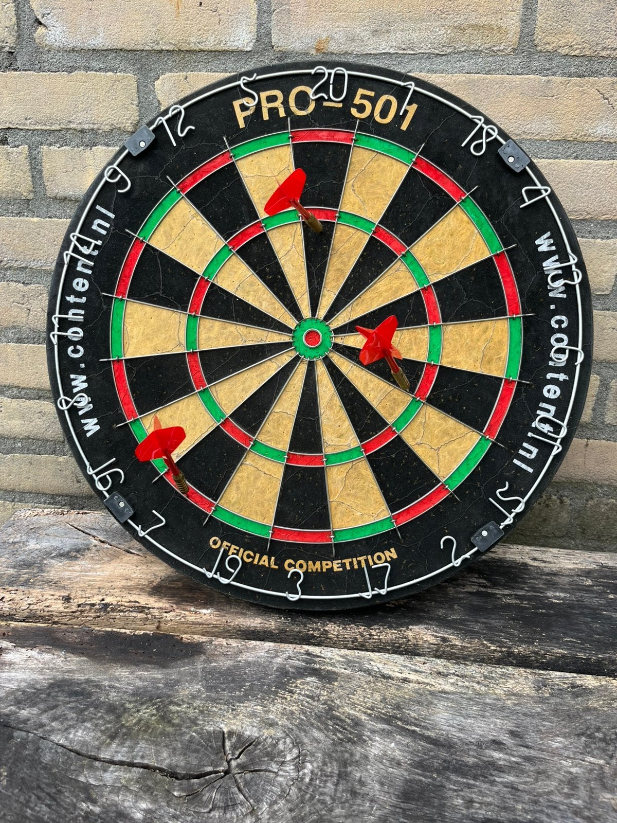 Dartbord met 3 pijltjes, Sport en Fitness, Ophalen of Verzenden, Gebruikt, Dartbord