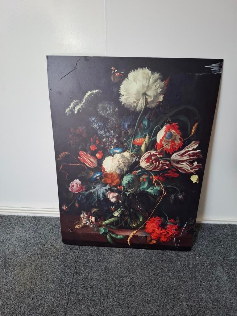 Bloemen schilderij, Ophalen
