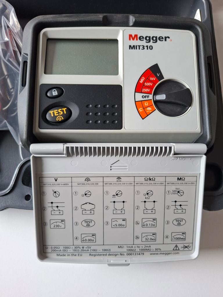 Megger MIT310 Isolatieweerstandmeter - Zo goed als nieuw, Doe-het-zelf en Verbouw, Ophalen of Verzenden