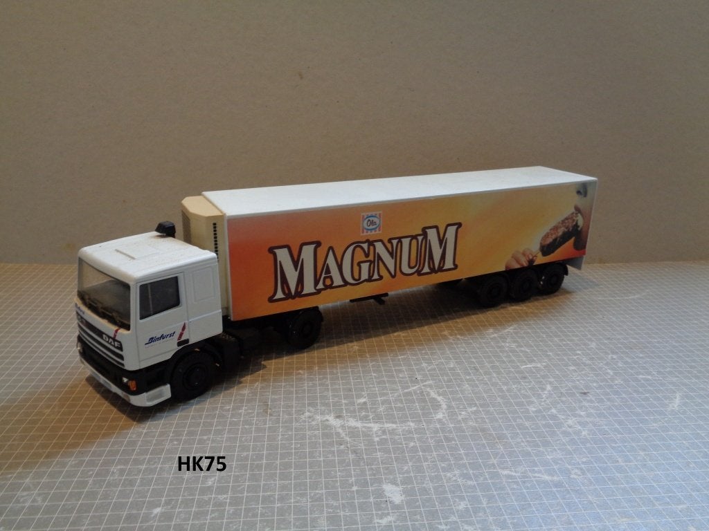 lion daf 95 met magnum trailer, Ophalen of Verzenden, Zo goed als nieuw, Bus of Vrachtwagen, Lion Toys