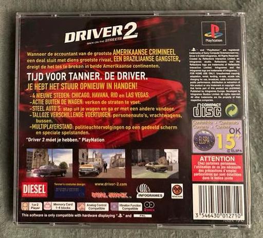 Driver 2 PlayStation 1 (PS1), Spelcomputers en Games, Avontuur en Actie, 1 speler, Ophalen of Verzenden, Zo goed als nieuw