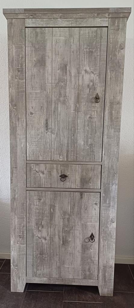 Grijze lamulux meubelset: hoge kast, tv kast, 2x tafel, Ophalen