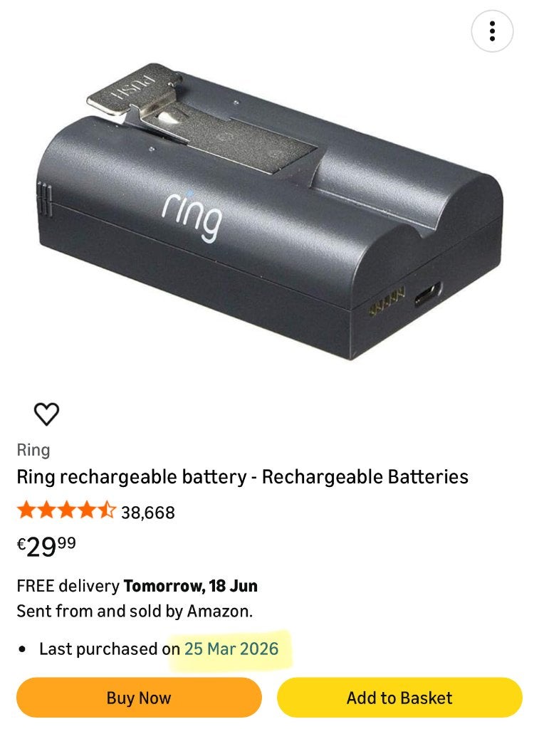 Ring deurbel batterij, Huis en Inrichting, Deurbellen, Nieuw, Draadloos, Ophalen
