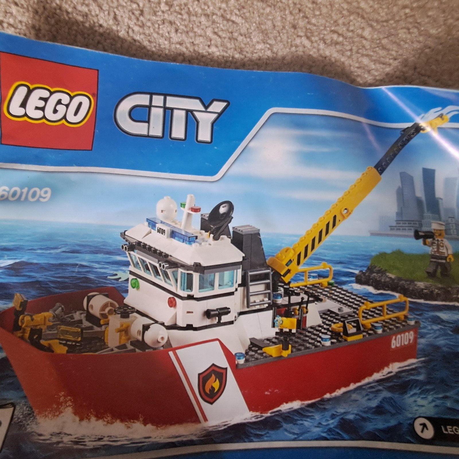 Lego 60109 blusboot, Gebruikt, Lego, Ophalen of Verzenden, Compleet