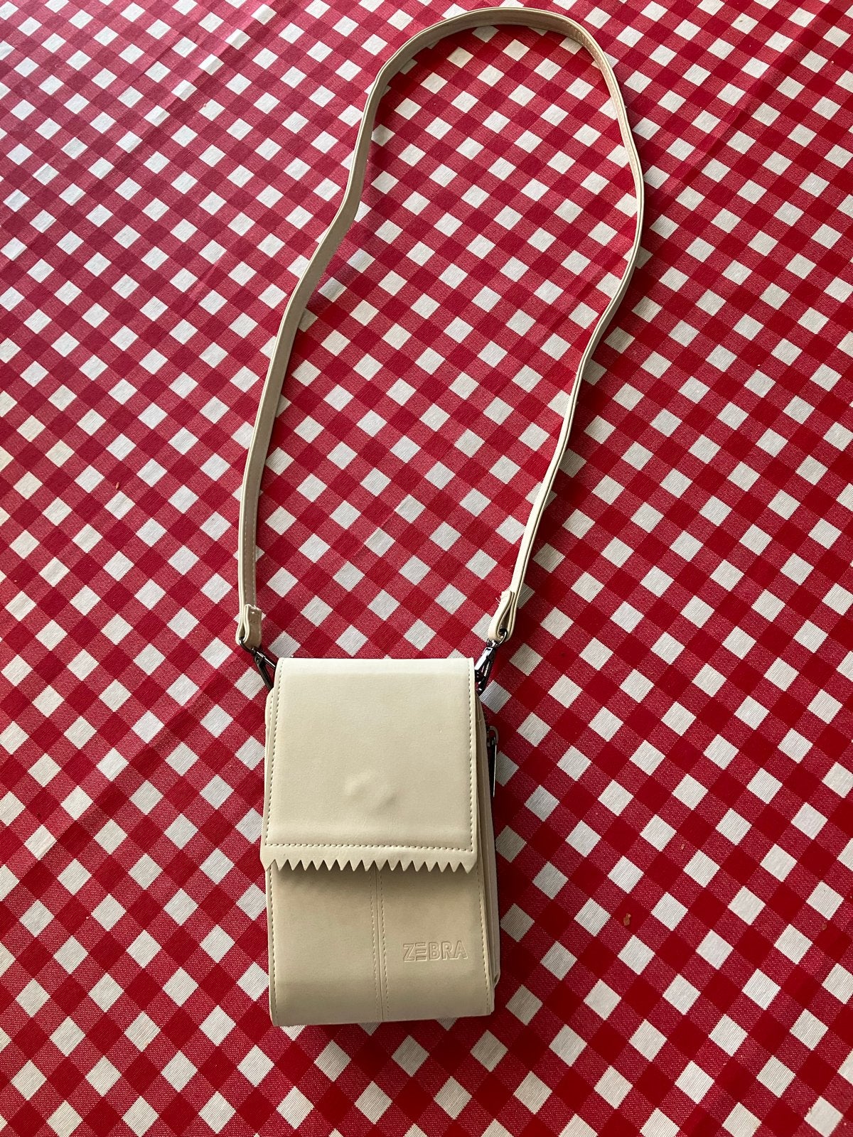 Zebra Schoudertasje - Crème, Ophalen of Verzenden, Zo goed als nieuw, Beige, Schoudertasje