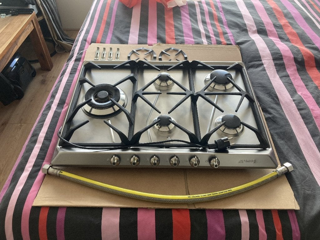 SMEG 5 pits gaskookplaat, Witgoed en Apparatuur, Ophalen, Gebruikt, Inbouw, Gas