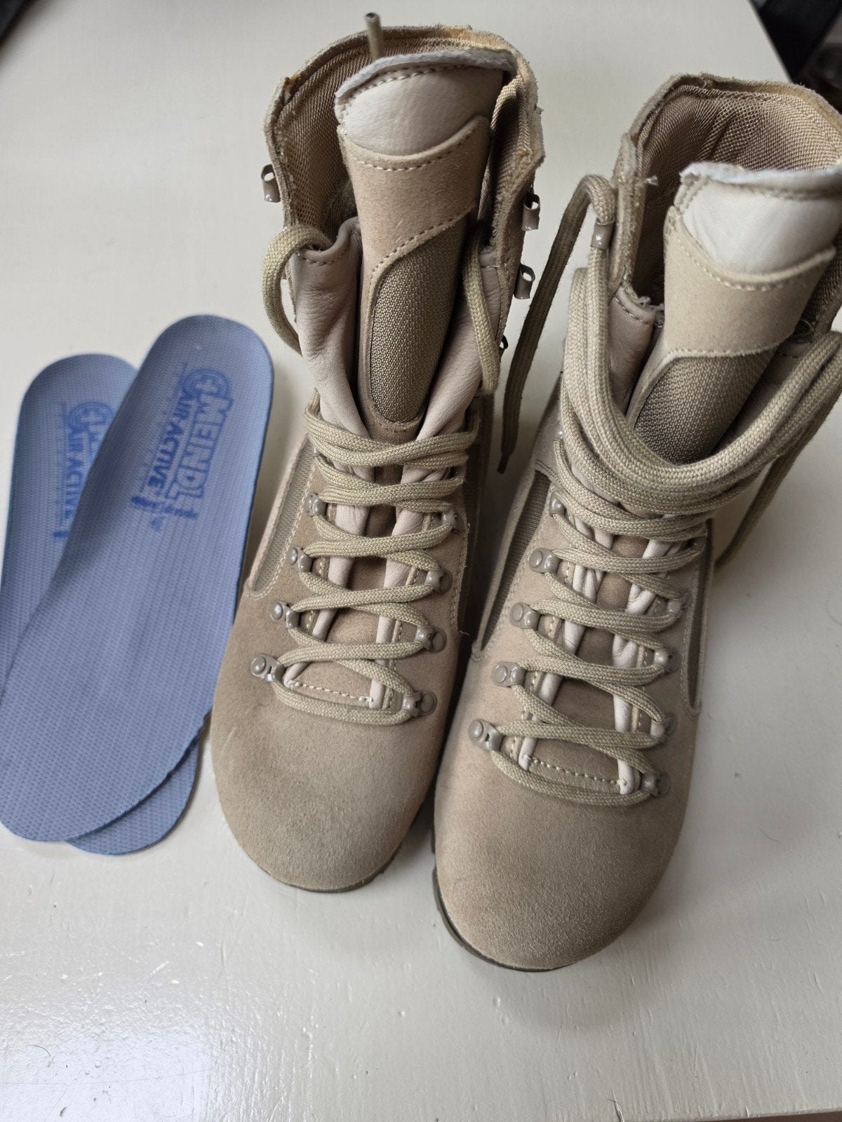 Meindl Desert Fox Leger Laarzen - ongedragen !!mt 42-43, Ophalen, Zo goed als nieuw, Schoenen