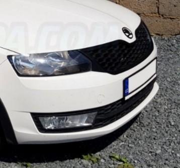 Zwart Skoda embleem voor en achter, Ophalen of Verzenden, Nieuw