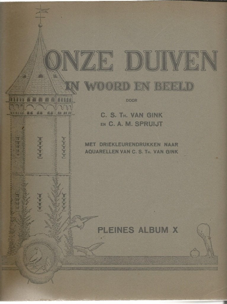 Plaatjesalbum Onze Duiven dl 10  van Pleines niet compleet, Ophalen of Verzenden, Zo goed als nieuw, HH van Gink en Spruijt, Plaatjesalbum