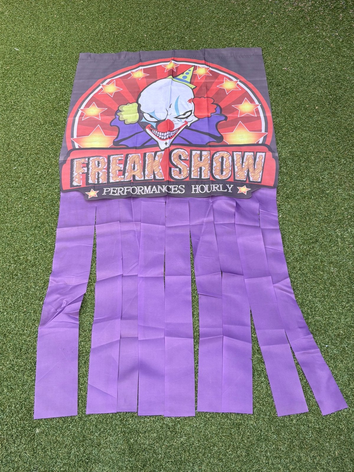 Halloween banner clown, Ophalen of Verzenden, Zo goed als nieuw