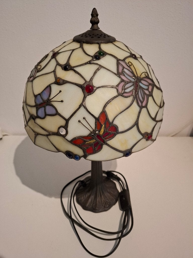 Tiffany stijl tafellamp, Ophalen, Met schakelaar, Gebruikt, 47 cm