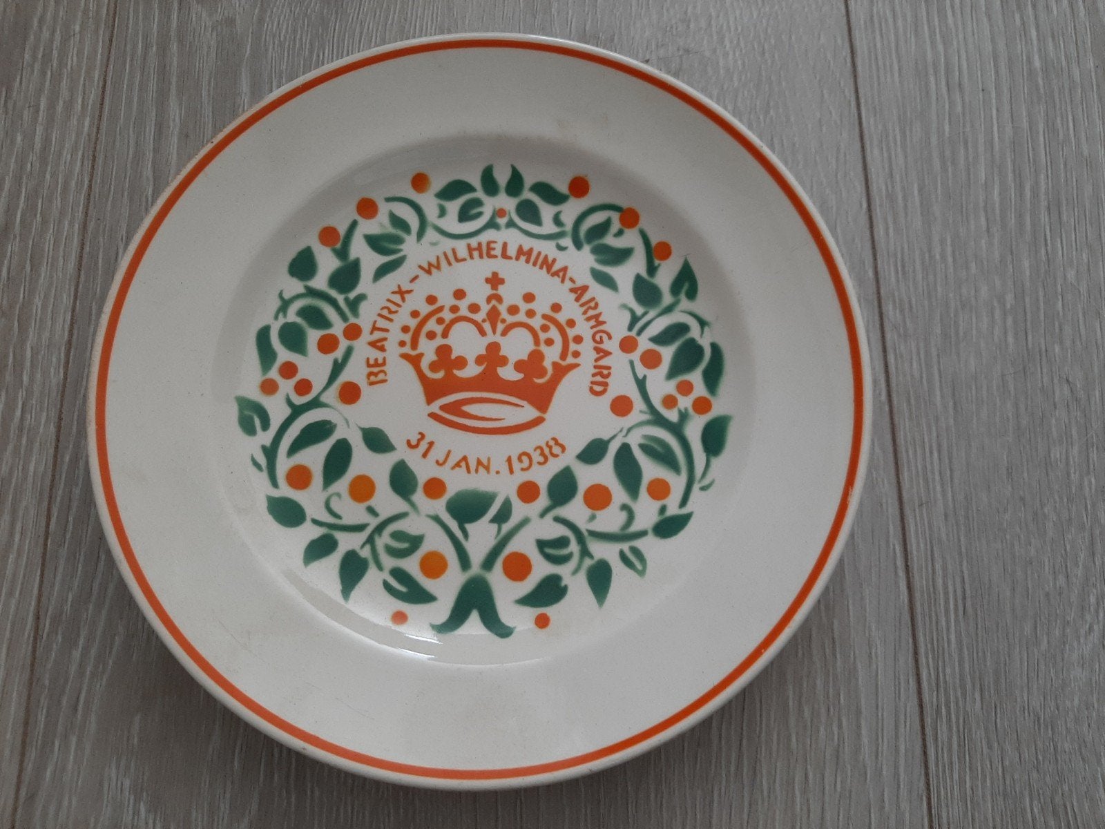 Herinneringsbord Geboorte Prinses Beatrix 1938 Maastricht, Ophalen of Verzenden