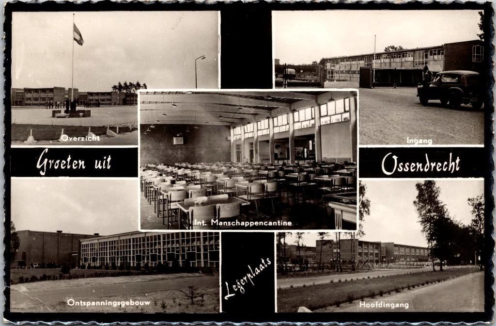 Ossendrecht - Groeten uit Legerplaats (1957) 2x, Verzenden, 1940 tot 1960, Gelopen, Noord-Brabant