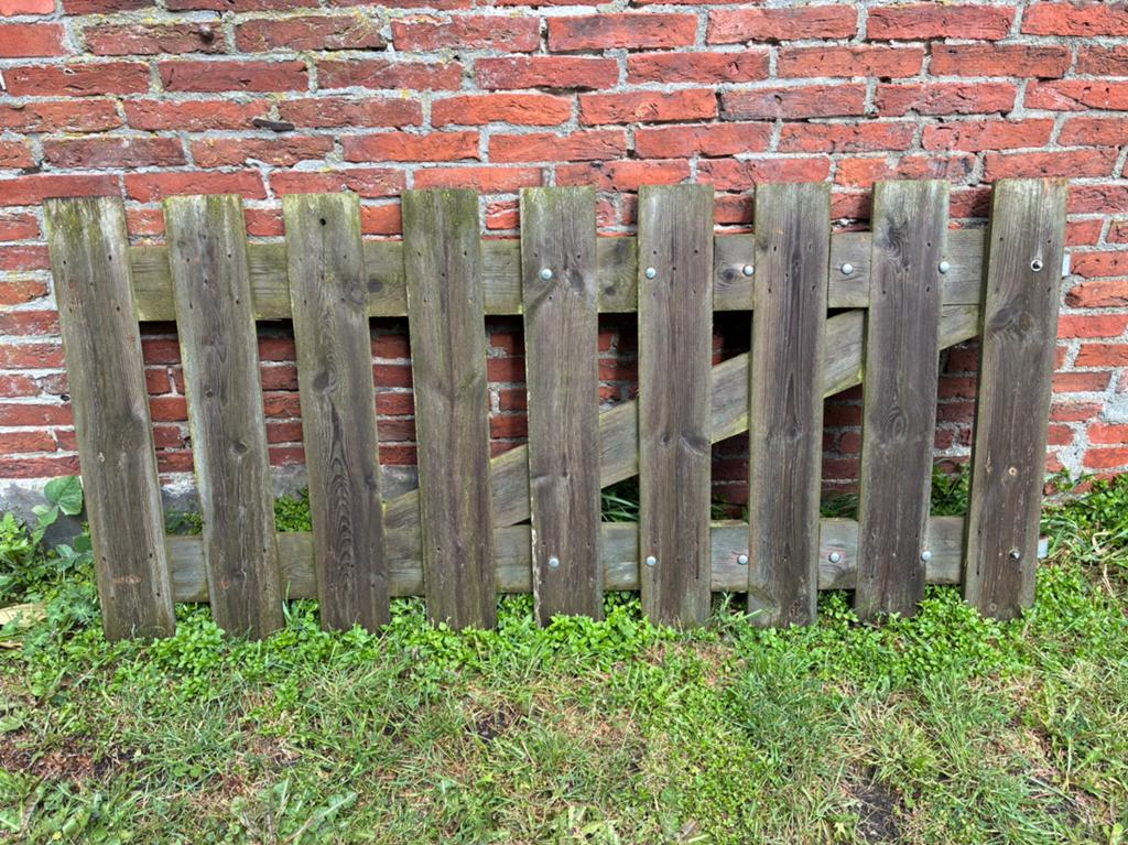 Houten hekken te koop, Ophalen, Gebruikt, Hout, Tuinhek