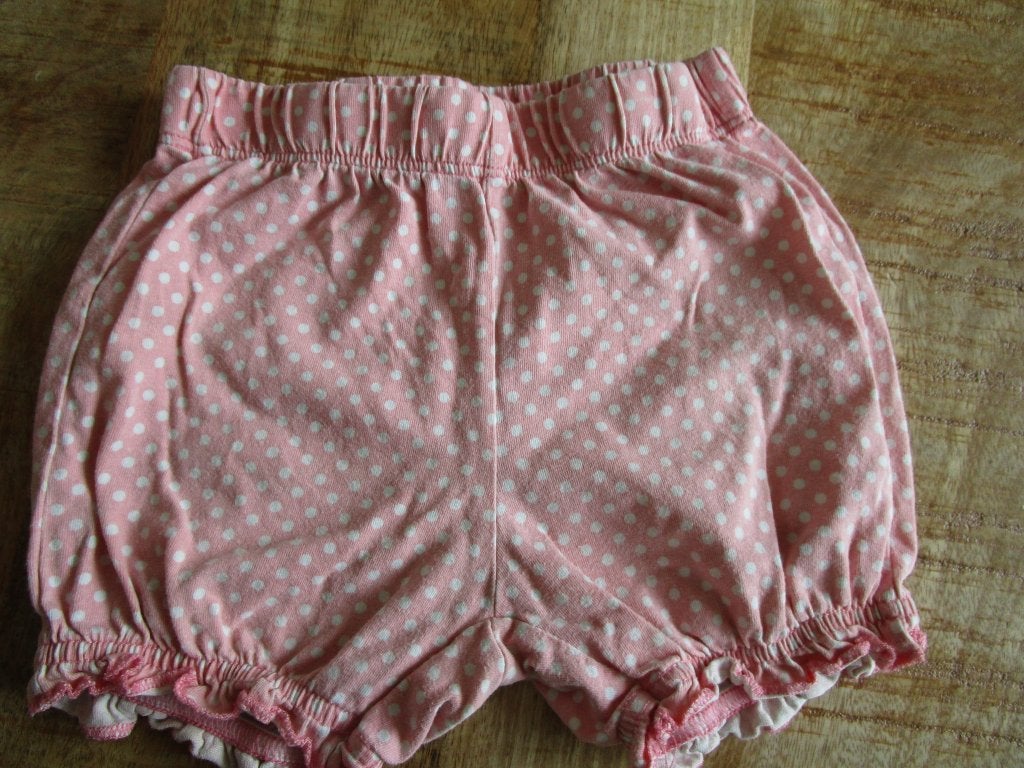 Hema - roze/wit gestippelde korte broek maat 86, Broekje, Meisje, Ophalen of Verzenden, Zo goed als nieuw