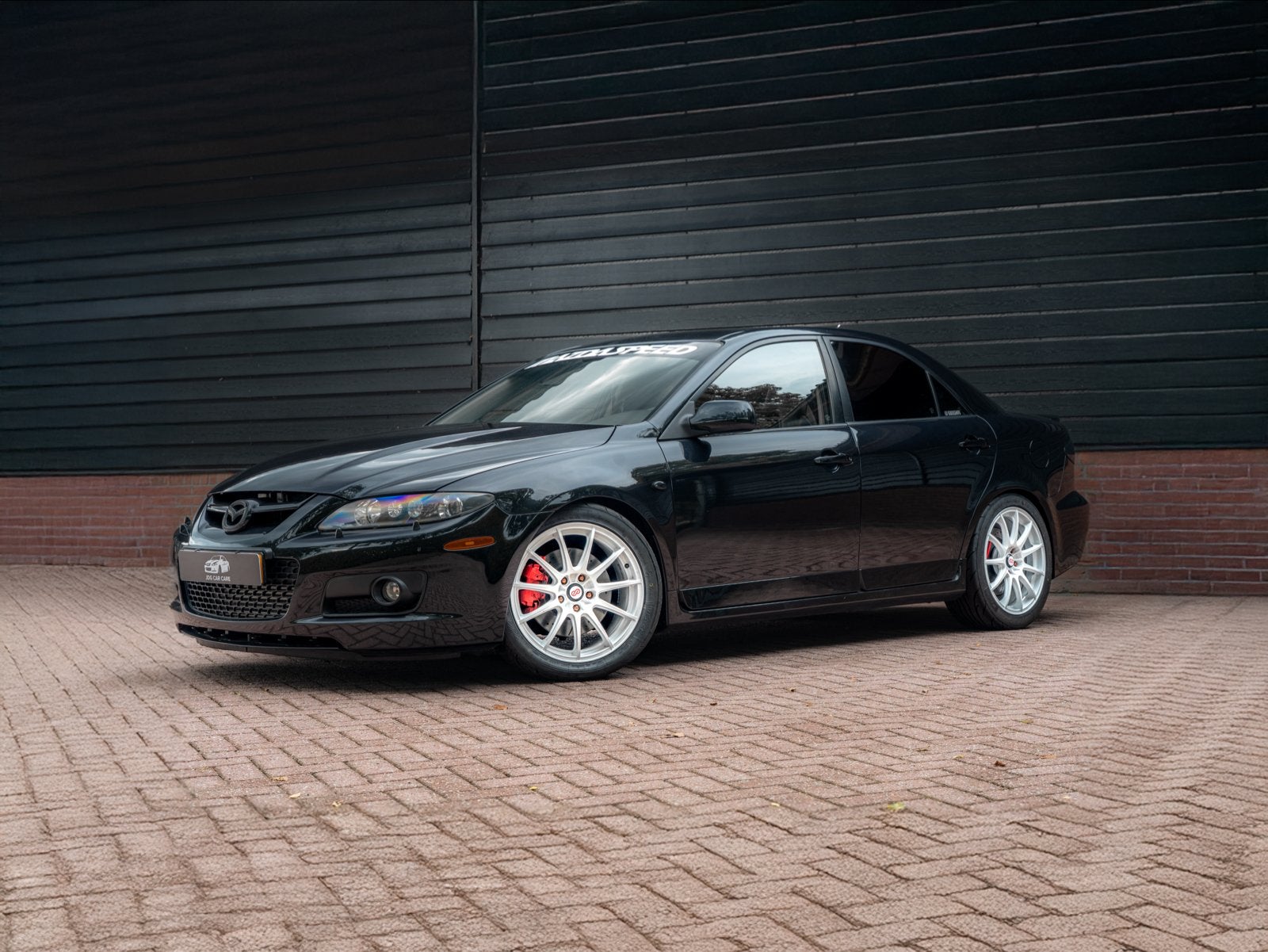Mazda 6 2.3 MPS Sedan 2008 Zwart, Auto's, Parkeersensor, Zwart, 4 cilinders, 350 pk