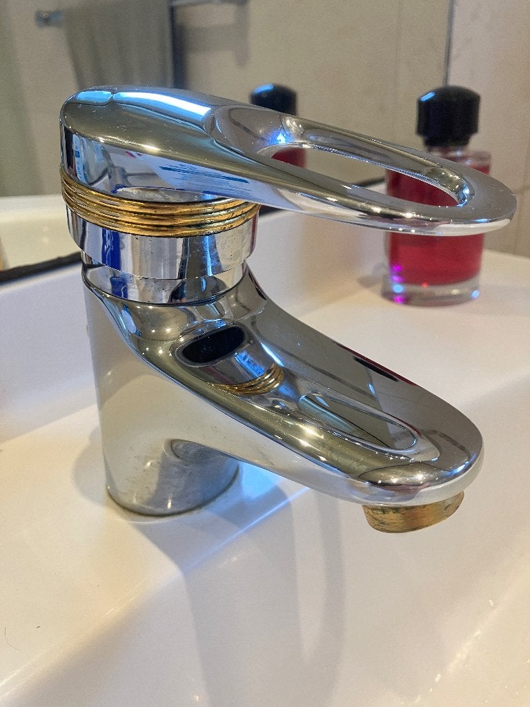 Mengkranen Grohe Europlus chroom met goud, Ophalen of Verzenden, Gebruikt, Chroom, Kraan