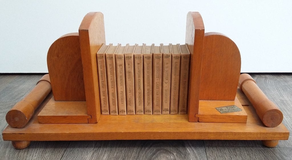 Om 1920-1930 Art Deco Boekenschap Boekensteun Boeken Houder