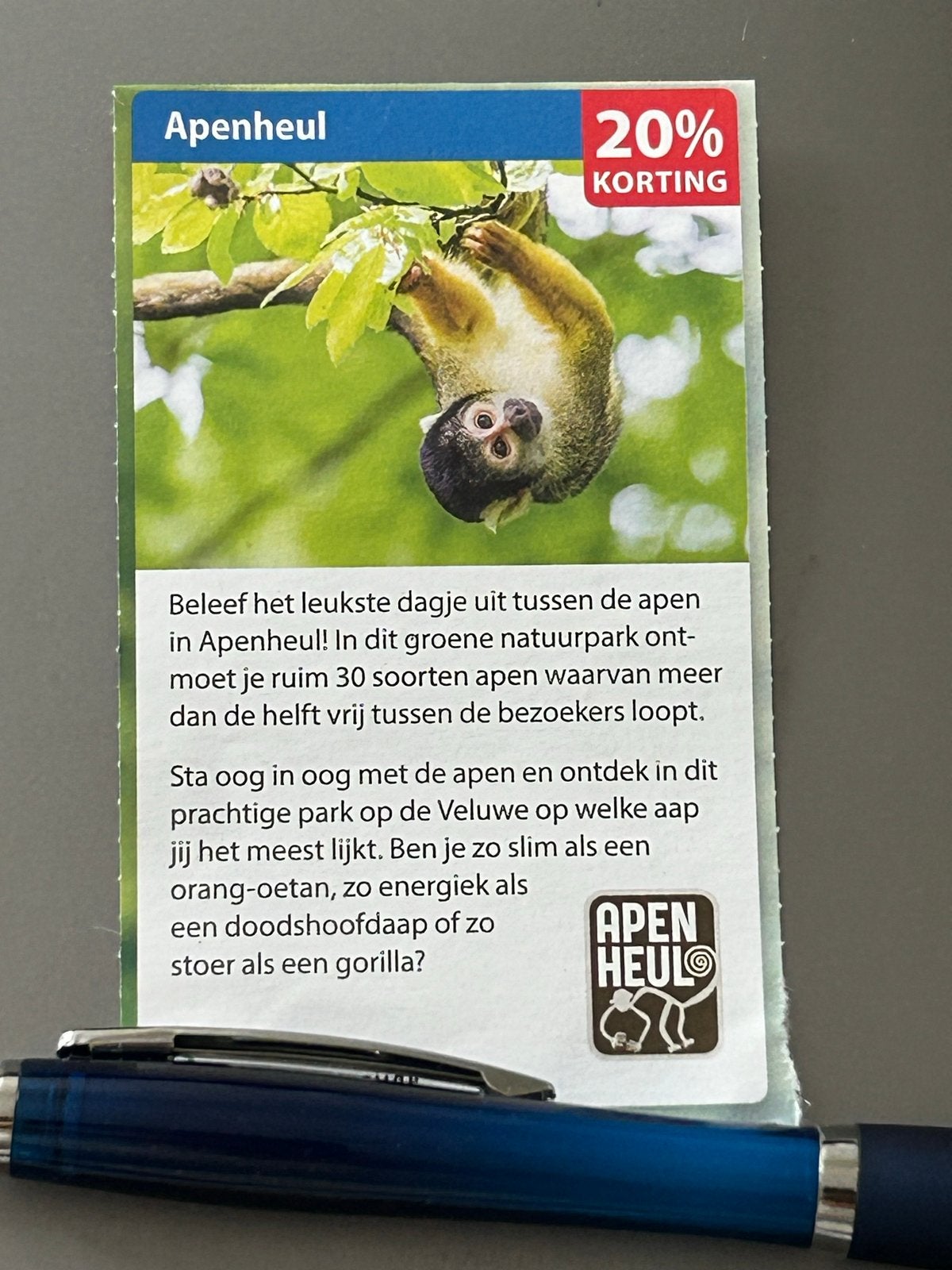 Apenheul tot nov 5 p. bijna gratis, Tickets en Kaartjes, Drie personen of meer, Kortingsbon, Arrangement, Overige typen