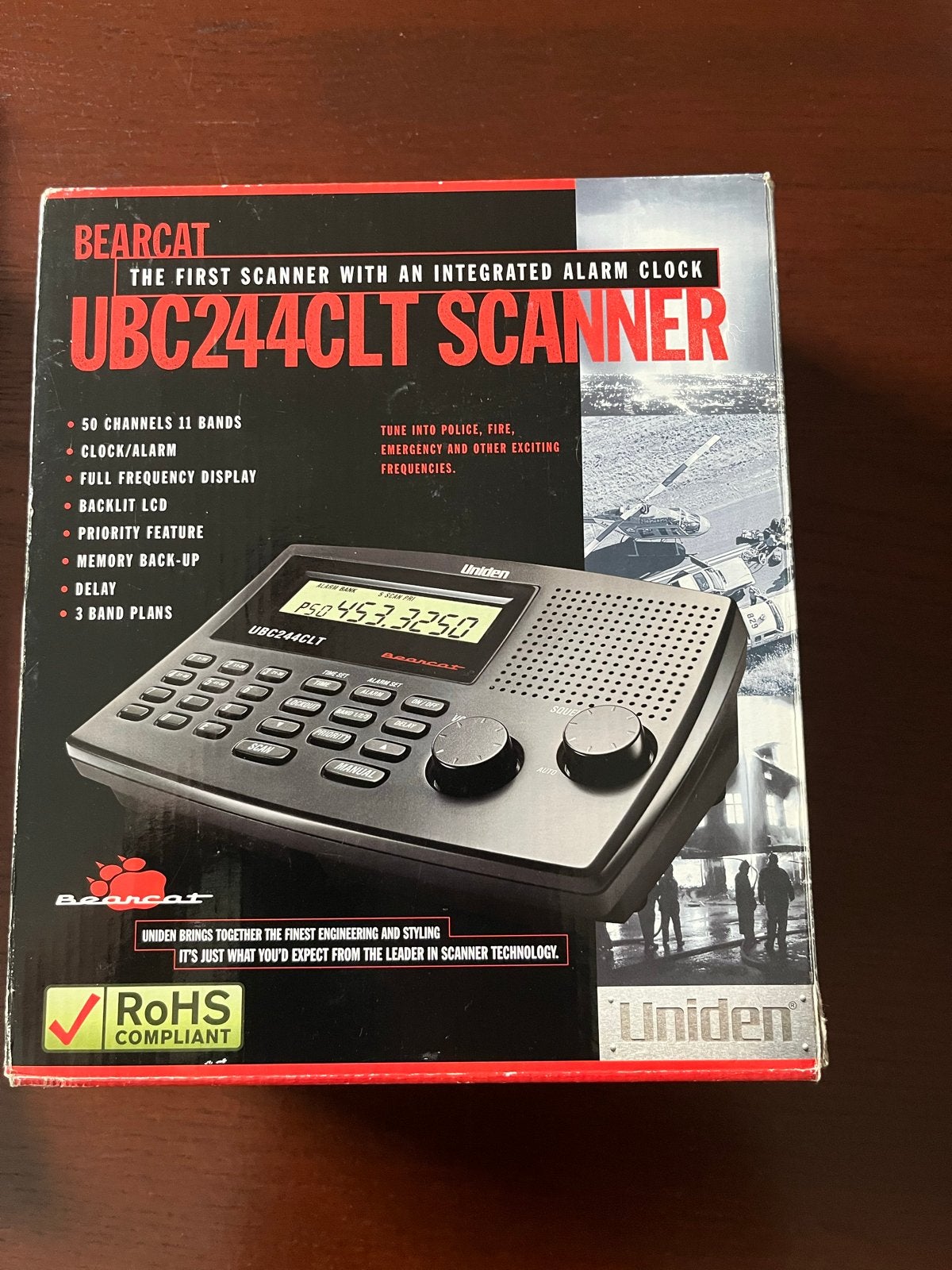 Uniden Bearcat UBC244CLT Scanner met handleiding, Telecommunicatie, Ophalen of Verzenden, Zo goed als nieuw, 30 tot 200 kanalen