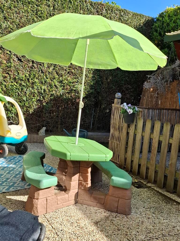 Kinder picknicktafel step 2, Ophalen, Minder dan 1 meter, Parasolvoet