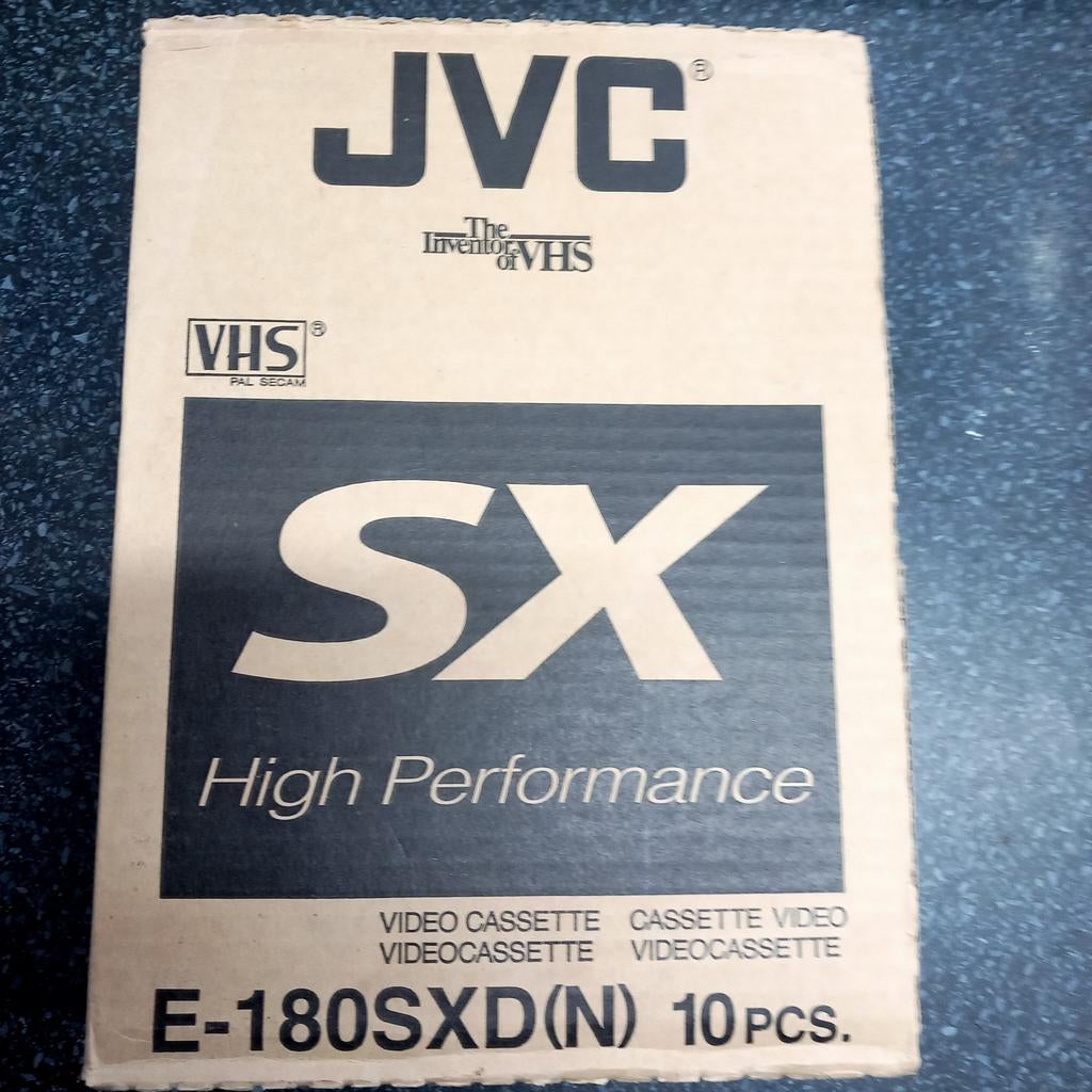 JVC E-180SXD(N) VHS Videobanden - Nieuw in doos (10 stuks), Ophalen, Nieuw in verpakking