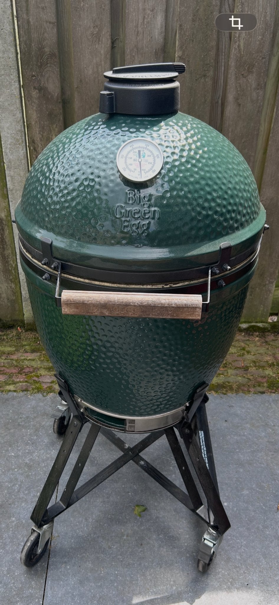 Big Green Egg Large met accessoires, Tuin en Terras, Ophalen, Gebruikt