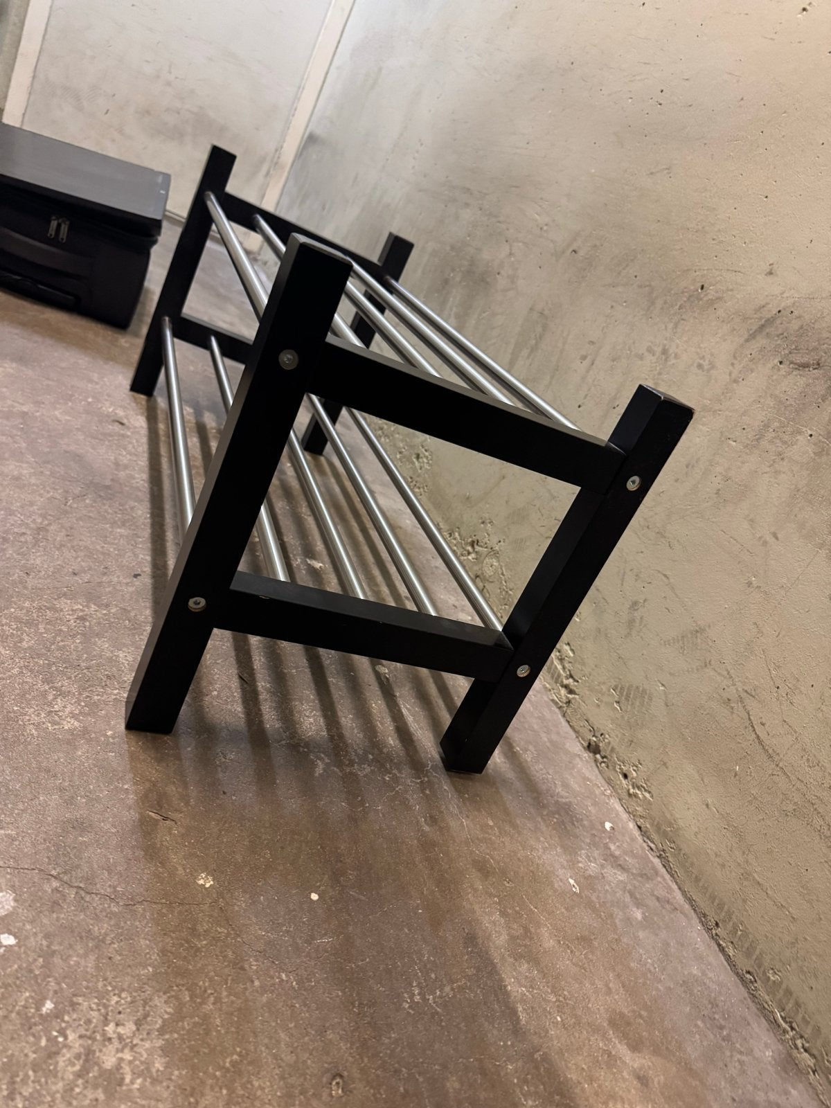 IKEA Schoenenrek met 2 lagen - Zwart/Metaal, Ophalen, Gebruikt