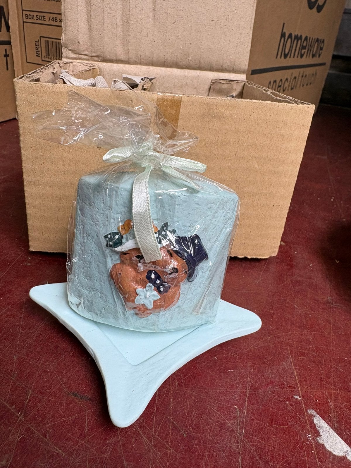 Partij Kaars + schotel Baby Blue 528 stuks, Huis en Inrichting, Steen/keramiek, Ophalen, Nieuw, Met plateau