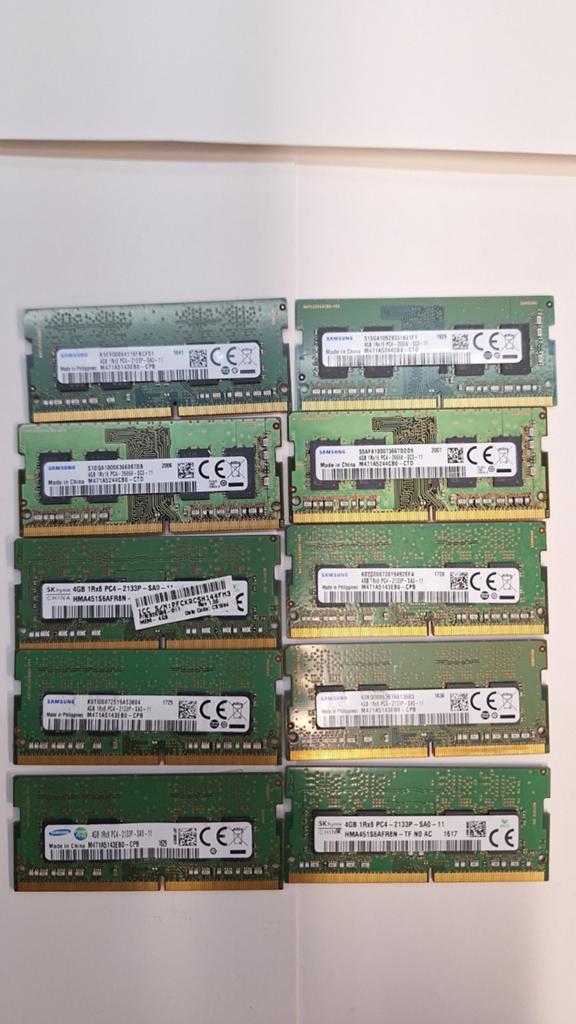 4GB DDR4 RAM 10 stuks, Gebruikt, DDR4, Ophalen of Verzenden, 2133 en 2666